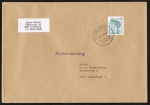 Bund 1533 als portoger. EF mit 80 Pf SWK geschnitten aus Skl.-MH auf Inl.-Bchersendung bis 100g von 1991-1993, 14x20 cm