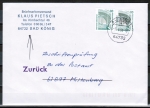 Bund 1533 als portoger. MeF mit 2x 80 Pf SWK geschnitten aus Skl.-MH auf Anschriftenprfungs-Brief von 1993-1997, codiert