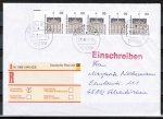 Bund 1935 o.g. als portoger. MeF mit 5x 110 Pf SWK "Bellevue" oben geschn. aus MH auf Inl.-EBf. 20-50g vom Aug. 1997 / kurzer "1. Tarif" !