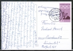 Bund 563 als portoger. EF mit 30 Pf Olympiade 1968 / Coubertin auf Inlands-Postkarte von 1972-1974