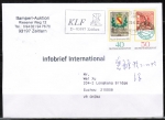 Bund 980+981 als Zdr. 40+50 Pf Tag der Briefmarke 1978 als portoger. Zdr.-EF auf bersee-Land-Infobrief bis 20g vom Juni 2002 nach China, AnkStpl.