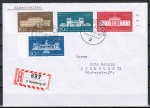 Bund 624-627 als portoger. Satz-Brief mit Olypiade-Satz von 1970 auf Inlands-Einschreibe-Brief bis 20g von 1970