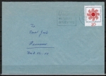 Bund 444 als portoger. EF mit 20 Pf Katholikentag auf Inlands-Brief bis 20g von 1964-1966