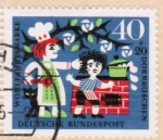 Bund 450 als portoger. EF mit 40 Pf Wohlfahrt 1964 / Dornröschen auf kleinformatigem Inlands-Brief über 20g von 1964-1966 im Ankauf gesucht !