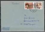 Bund 960+961 als Zdr. mit 50 Pf H. Hesse + 70 Pf Th. Mann auf Auslands-Brief bis 20g von 1984 nach Finnland