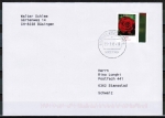 Bund 2669 als portoger. EF mit 55 Cent Blumen / Gartenrose aus Bogen mit Rand auf Büsingen-Brief in die Schweiz von 2012/2013, codiert