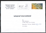 Bund 1095 als portoger. EF mit 90 Pf Sport 1981 auf bersee-Land-Infobrief (bis 20g) von 1997-2002 nach China, AnkStpl.
