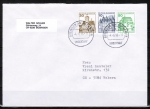 Bund 914+913+1038 u.g. als portoger. Zdr.-EF mit 30+10+50 Pf grüne B+S als Zdr. unten geschn. aus Letterset-MH auf B-Brief von Büsingen 1996 in Schweiz