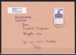 Bund 1141 als portoger. EF mit 120 Pf B+S aus Bogen mit Rand auf Auslands-Drucksache 20-50g von 1989-1993 nach Polen, AnkStpl.