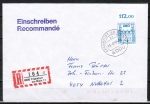 Bund 1142 als portoger. EF mit 280 Pf B+S - Serie aus Bogen mit Oberrand auf Inlands-Einschreibe-Brief bis 20g von 1982-1989