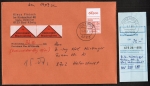 Bund 1143 als portoger. EF mit 300 Pf B+S aus Bogen mit Oberrand auf Nachnahme-Brief 20-50g von 1982-1989, mit Quittung
