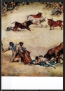 10 gleiche Ansichtskarten von Goya (1746-1828) - "Bordeaux-Stiere" (Ausschnitt)