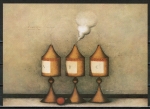 Ansichtskarte von Friedrich Meckseper - "Drei Flaschen" (1968)