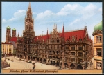 Ansichtskarte von Alt-München - "Neues Rathaus mit Marienplatz", Reprint ca. 1980