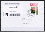 Bund 3199 als portoger. EF mit 250 Cent Blumen aus Bogen mit buntem SR / Eckrand auf Inlands-�bergabe-Einschr.-Blindenbrief 2016-2021, codiert