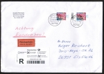 Bund 3501 als portoger. MeF mit 2x 370 Cent Blumen aus Rolle auf C5-Inl.-Einschr.-Rckschein-Brief ber 2 cm von 2019-2021 - im Ankauf gesucht !