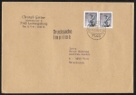 Bund 1559 als portoger. MeF mit 2x 60 Pf EZM aus Kner-Block auf Auslands-Drucksache 20-50g von 1991-1993 nach sterreich, AnkStpl., 14x20 cm