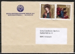 Bund 1579 + 1581 als portoger. MiF mit 70 + 100 Pf Weihnachten 1991 auf Inlands-Brief 20-50g von 1991