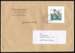 Bund 1608 als Ganzsachen-Ausschnitt aus PSo 27 als portoger. EF mit GAA 60 Pf Europa auf Bchersendung bis 100g von 1992, 14x20 cm