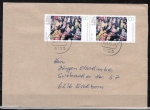 Bund 1658 als portoger. MeF mit 2x 100 Pf A. Paul Weber auf Inlands-Kompakt-Brief 20-50g vom Juni 1993, 4-stellige Postleitzahl !