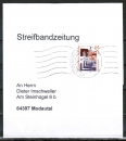 Bund 2189 C/o.g. EF mit 110 Pf / 0,56  SWK aus Skl.-MH auf Inlands-Streifbandzeitung bis 50g von 2001-2002