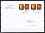 Bund 2484 und 2471, 2x Blumen-Zdr. 10+20 Ct. Tulpe + Tagetes D/u.g. als portoger. Zdr.-MeF auf Inlands-Brief bis 20g von 2014, codiert