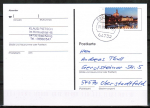 Bund 3068 Skl. (Mi. 3073) als portoger. EF mit 45 Cent Dresden-Panorama / links weiss als Skl.-Marke auf Inlands-Postkarte von 2014-2019, codiert