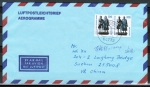Bund 1934 D/u.g. als portoger. MeF mit 2x 100 Pf SWK "Goethe/Schiller" unten geschn. aus MH auf Aerogramm von 1998-2002 n. China, AnkStpl.