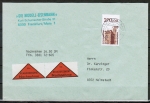 Bund 1348 als portoger. EF mit 300 Pf SWK aus Bogen mit Oberrand auf Nachnahme-Brief 20-50g von 1988/1989