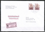 Bund 1679 als portoger. MeF mit 2x 500 Pf SWK aus Rolle auf Inlands-Wertbrief bis 20g von 1994-1997