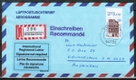 Bund 1746 als portoger. EF mit 550 Pf SWK aus Bogen mit Oberrand auf Einschreib-Aerogramm von 1994-1997 n. Australien, Label + AnkStpl.