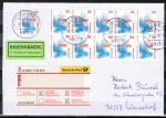 Bund 2009 als kpl. Heftblatt 100 Pf EXPO C/D + 1x 110 Pf EXPO aus Rolle portoger. auf Inl.-Einschr.-Eigenh.-RSch-Brief bis 20g von 2000, codiert