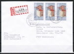 Bund 971 als portoger. MeF mit 3x 70 Pf Europa 1978 auf Inlands-Einschreibe-Brief bis 20g von 1979-1982