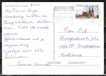 Bund 2850 als portoger. EF mit 75 Cent Regensburg skl. auf Auslands-Postkarte von 2012 in die Niederlande, codiert