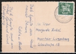Bund 346 als portoger. EF mit 10 Pf Pfadfinder auf Inlands-Postkarte von 1961-1962