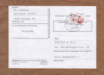 Berlin 828 als portoger. EF mit 350 Pf Frauen-Serie auf Inlands-P�ckchen-Adresse von 1989-1991