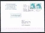 Bund 915 als Ganzsachen-Ausschnitte als portoger. MeF mit 2x grne 40 Pf B+S - GAA auf Inlands-Infobrief bis 20g von 1997-2002, codiert
