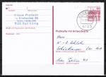 Bund 1028 als Frage-GA-PK-Teil mit eingedruckter Marke rote 60 Pf B+S - Marke im Letterset-Druck Frage-Karten-Teil portoger. 1984-1993 gelaufen
