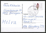 Bund 1226 als portoger. EF mit 60 Pf Wohlfahrt 1984 auf Inlands-Postkarte von 1984-1989