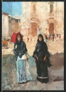 10 gleiche Ansichtskarten von Mose Bianchi (1840-1904) - "Ausgang vor der Kirche"