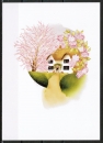 Ansichtskarte von Vera D. (Dragicic?) - (Haus mit blühendem Baum)