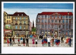 Ansichtskarte von Petra Moll (1921-1989) - "München, Residenzstraße mit Preysing-Palais und Kaffee Hag"