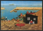 Ansichtskarte von Helga Mosbacher - "Kleiner Hafen" (1977)