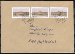 Bund 1287 als portoger. MeF mit 3x 80 Pf Museum Koenig - EZM aus Block 20 auf Inlands-Brief 50-100g vom Dez. 1989