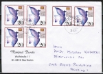 Bund 1388 als portoger. MeF mit 6x 20 Pf Tag der Briefmarke 1988 auf Auslands-Brief bis 20g von 1988 in die CSSR