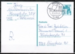 Bund 915 als Ganzsachen-Postkarte mit eingedruckter Marke grüne 40 Pf B+S - Marke - portogerecht als Inlands-Postkarte von 1977 / 1978