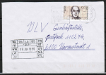 Berlin 846 als portoger. EF mit 100 Pf Ernst Reuter auf Brief bis 20g von 1989-1991 von Berlin ins Bundesgebiet, codiert