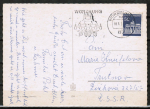 Bund 509 als portoger. EF mit 50 Pf Brandenburger Tor aus Rolle auf Auslands-Postkarte von 1972-1978 in die CSSR