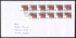 Bund 2224 als portoger. MeF mit 11x 20 Pf / 0,10 Euro SWK aus Rolle auf Langformat-Inands-Brief bis 20g von 2002, codiert, ca. 22 cm lang