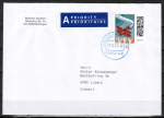 Bund 3671 als portoger. EF mit 110 Cent Briefe-Dauerserie aus Rolle auf A-Brief vom ZAG Büsingen von 2022-heute in die Schweiz